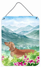 Load image into Gallery viewer, Mountian Flowers Red Dachshund Wall or Door Hanging Prints CK1967DS1216
