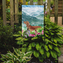 Load image into Gallery viewer, Mountian Flowers Red Dachshund Garden Flag - Outdoor Decorative Yard Flag CK1967GF