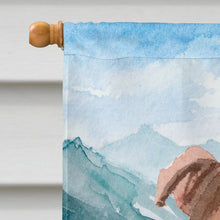 Load image into Gallery viewer, Mountian Flowers Red Staffordshire Bull Terrier Flag Canvas House Size CK1968CHF