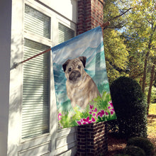Load image into Gallery viewer, Mountian Flowers Fawn Pug Flag Canvas House Size CK1969CHF