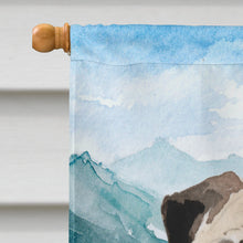 Load image into Gallery viewer, Mountian Flowers Fawn Pug Flag Canvas House Size CK1969CHF