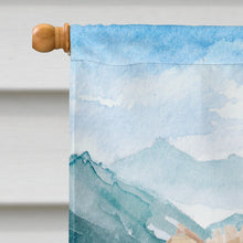 Load image into Gallery viewer, Mountian Flowers Pomeranian Flag Canvas House Size CK1970CHF