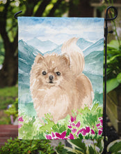 Load image into Gallery viewer, Mountian Flowers Pomeranian Garden Flag - Outdoor Decorative Yard Flag CK1970GF