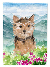 Load image into Gallery viewer, Mountian Flowers Norwich Terrier Flag Canvas House Size CK1971CHF