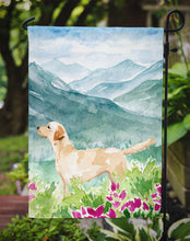 Load image into Gallery viewer, Mountian Flowers Yellow Labrador Garden Flag - Outdoor Decorative Yard Flag CK1973GF