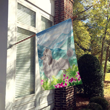 Load image into Gallery viewer, Mountian Flowers Silver Poodle Flag Canvas House Size CK1975CHF