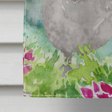 Load image into Gallery viewer, Mountian Flowers Silver Poodle Flag Canvas House Size CK1975CHF
