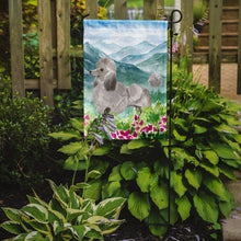 Load image into Gallery viewer, Mountian Flowers Silver Poodle Garden Flag - Outdoor Decorative Yard Flag CK1975GF