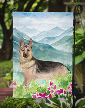 Load image into Gallery viewer, Mountian Flowers German Shepherd Garden Flag - Outdoor Decorative Yard Flag CK1977GF