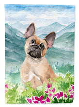 Load image into Gallery viewer, Mountian Flowers Fawn French Bulldog Flag Canvas House Size CK1978CHF
