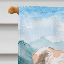 Load image into Gallery viewer, Mountian Flowers English Bulldog Flag Canvas House Size CK1979CHF