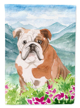 Load image into Gallery viewer, Mountian Flowers English Bulldog Flag Canvas House Size CK1979CHF