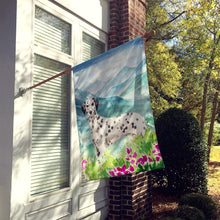 Load image into Gallery viewer, Mountian Flowers Dalmatian Flag Canvas House Size CK1980CHF