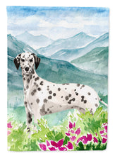 Load image into Gallery viewer, Mountian Flowers Dalmatian Flag Canvas House Size CK1980CHF