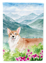 Load image into Gallery viewer, Mountian Flowers Corgi Garden Flag - Outdoor Decorative Yard Flag CK1981GF