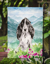 Load image into Gallery viewer, Mountian Flowers Black Parti Cocker Spaniel Garden Flag - Outdoor Decorative Yard Flag CK1982GF