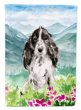 Load image into Gallery viewer, Mountian Flowers Black Parti Cocker Spaniel Garden Flag - Outdoor Decorative Yard Flag CK1982GF