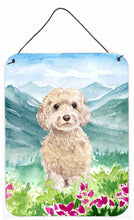 Load image into Gallery viewer, Mountian Flowers Goldendoodle Wall or Door Hanging Prints CK1984DS1216