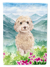 Load image into Gallery viewer, Mountian Flowers Goldendoodle Garden Flag - Outdoor Decorative Yard Flag CK1984GF