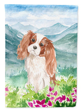 Load image into Gallery viewer, Mountian Flowers Blenheim Cavalier Spaniel Garden Flag - Outdoor Decorative Yard Flag CK1985GF