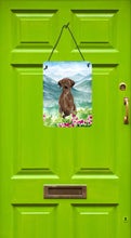 Load image into Gallery viewer, Mountian Flowers Chocolate Lab Wall or Door Hanging Prints CK1986DS1216