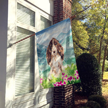 Load image into Gallery viewer, Mountian Flowers Chocolate Parti Cocker Spaniel Flag Canvas House Size CK1987CHF