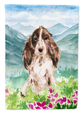 Load image into Gallery viewer, Mountian Flowers Chocolate Parti Cocker Spaniel Flag Canvas House Size CK1987CHF