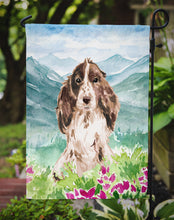Load image into Gallery viewer, Mountian Flowers Chocolate Parti Cocker Spaniel Garden Flag - Outdoor Decorative Yard Flag CK1987GF