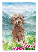 Load image into Gallery viewer, Mountian Flowers Labradoodle Flag Canvas House Size CK1988CHF