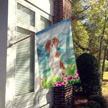 Load image into Gallery viewer, Mountian Flowers Brittany Spaniel Flag Canvas House Size CK1989CHF