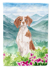 Load image into Gallery viewer, Mountian Flowers Brittany Spaniel Flag Canvas House Size CK1989CHF