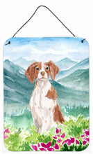 Load image into Gallery viewer, Mountian Flowers Brittany Spaniel Wall or Door Hanging Prints CK1989DS1216