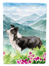 Load image into Gallery viewer, Mountian Flowers Border Collie Flag Canvas House Size CK1990CHF