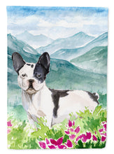 Load image into Gallery viewer, Mountian Flowers French Bulldog Flag Canvas House Size CK1991CHF