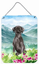Load image into Gallery viewer, Mountian Flowers Black Lab Wall or Door Hanging Prints CK1992DS1216
