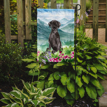 Load image into Gallery viewer, Mountian Flowers Black Lab Garden Flag - Outdoor Decorative Yard Flag CK1992GF