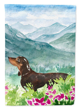 Load image into Gallery viewer, Mountian Flowers Dachshund Garden Flag - Outdoor Decorative Yard Flag CK1993GF