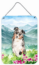 Load image into Gallery viewer, Mountian Flowers Australian Shepherd Wall or Door Hanging Prints CK1995DS1216