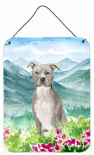Load image into Gallery viewer, Mountian Flowers Staffordshire Bull Terrier Wall or Door Hanging Prints CK1997DS1216