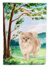 Load image into Gallery viewer, Under the Tree Pomeranian Flag Canvas House Size CK2005CHF