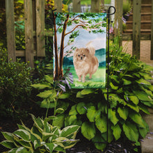 Load image into Gallery viewer, Under the Tree Pomeranian Garden Flag - Outdoor Decorative Yard Flag CK2005GF