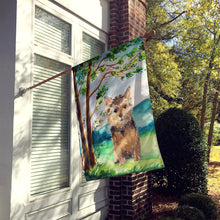 Load image into Gallery viewer, Under the Tree Norwich Terrier Flag Canvas House Size CK2006CHF