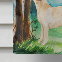 Load image into Gallery viewer, Under the Tree Yellow Labrador Flag Canvas House Size CK2008CHF