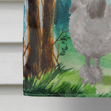 Load image into Gallery viewer, Under the Tree Silver Poodle Flag Canvas House Size CK2010CHF