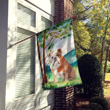 Load image into Gallery viewer, Under the Tree English Bulldog Flag Canvas House Size CK2014CHF