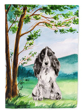 Load image into Gallery viewer, Under the Tree Black Parti Cocker Spaniel Garden Flag - Outdoor Decorative Yard Flag CK2017GF
