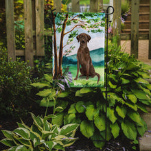 Load image into Gallery viewer, Under the Tree Chocolate Labrador Garden Flag - Outdoor Decorative Yard Flag CK2021GF