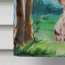 Load image into Gallery viewer, Under the Tree Chocolate Parti Cocker Spaniel Flag Canvas House Size CK2022CHF