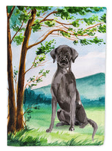 Load image into Gallery viewer, Under the Tree Black Labrador Flag Canvas House Size CK2027CHF
