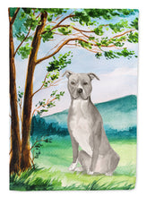 Load image into Gallery viewer, Under the Tree Staffordshire Bull Terrier Flag Canvas House Size CK2032CHF